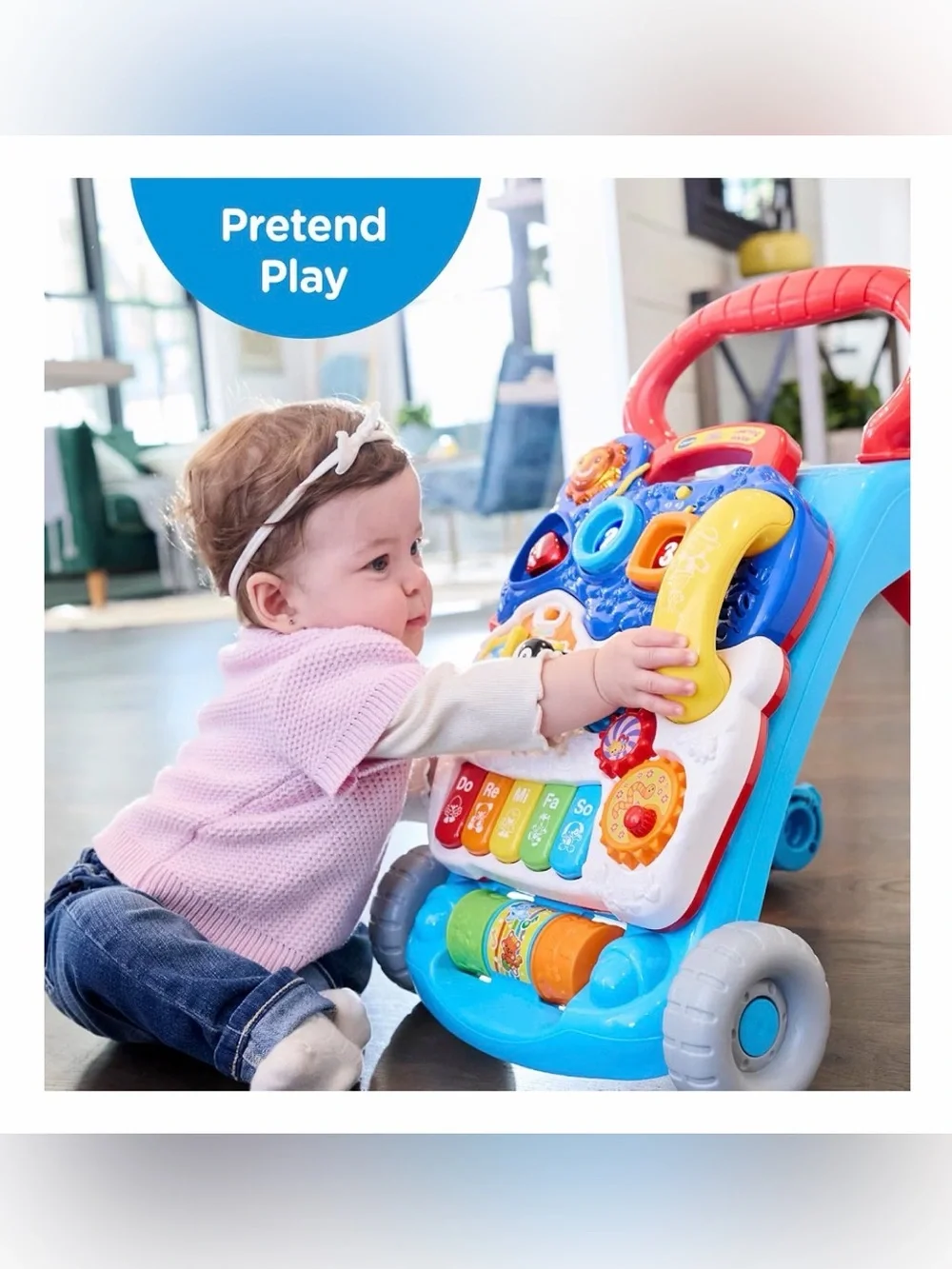 NIB - VTech Sit-to-Stand Learning Walker (Frustration Free Packaging) Blue